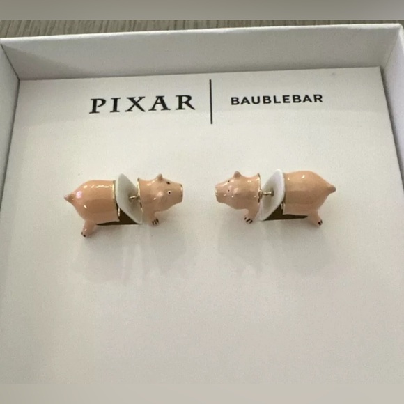 NWT ⚜️🐖⚜️ Baublebar x Disney Pixar Toy Story Hamm Pig Earrings - Picture 6 of 9